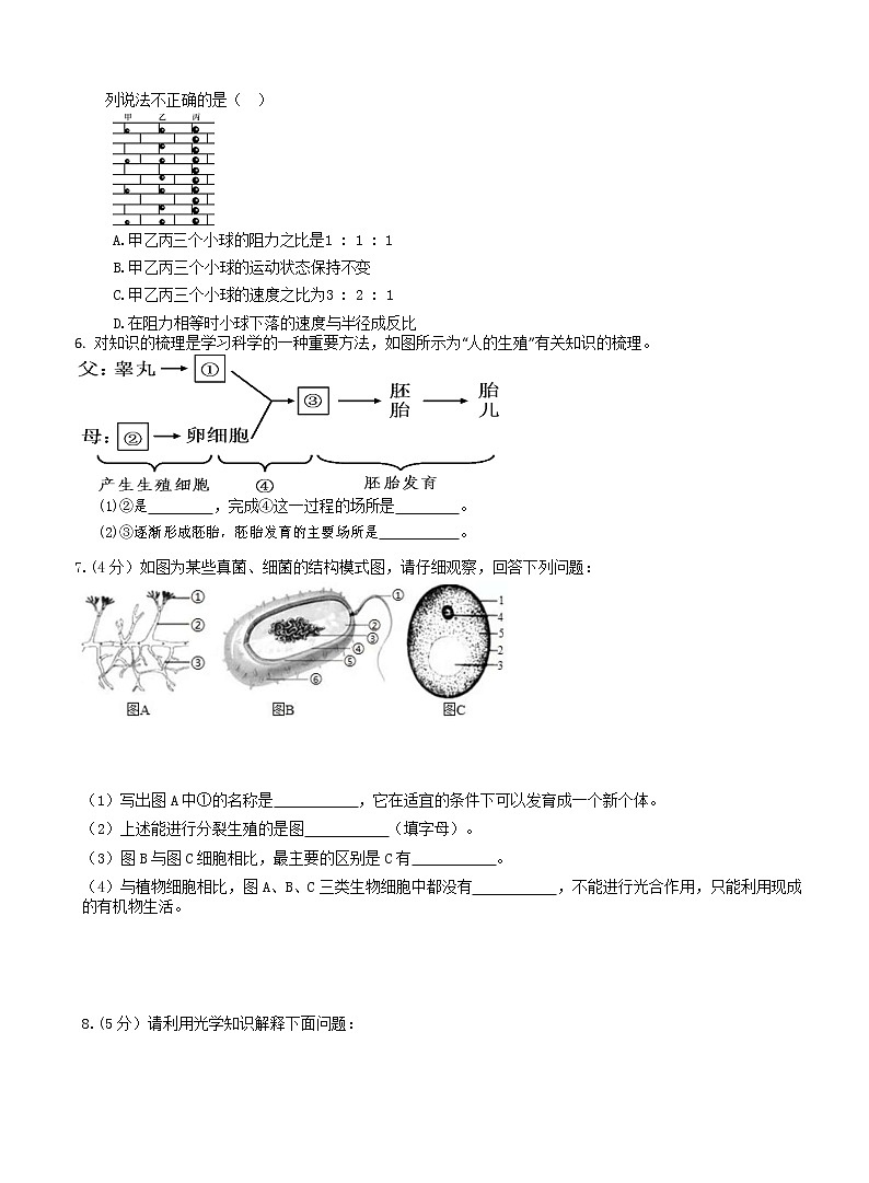 2021年浙教版七年级下册科学期末复习-押题纠错训练1702