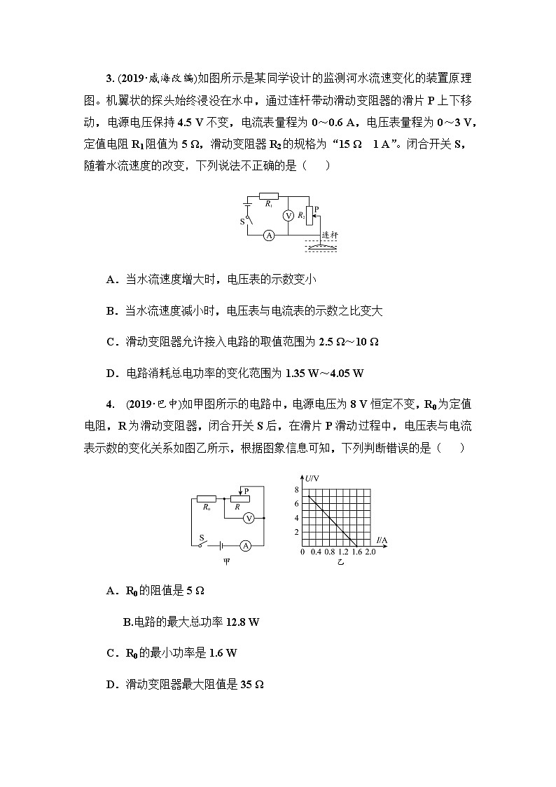 2021年春人教版物理中考第一轮专题训练专题    动态电路分析与电路（word含答案）02