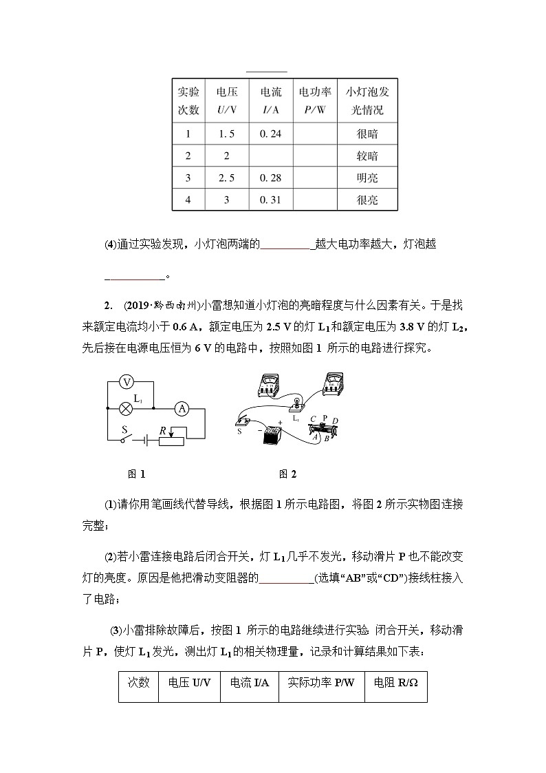 2021年春人教版物理中考第一轮专题训练专题    实验（word含答案）第2页