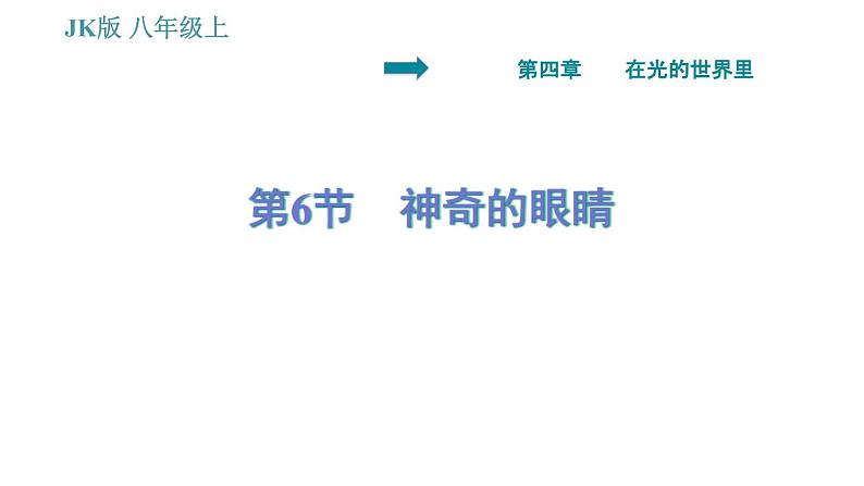 教科版八年级上册物理习题课件 第4章 4.6  神奇的眼睛01