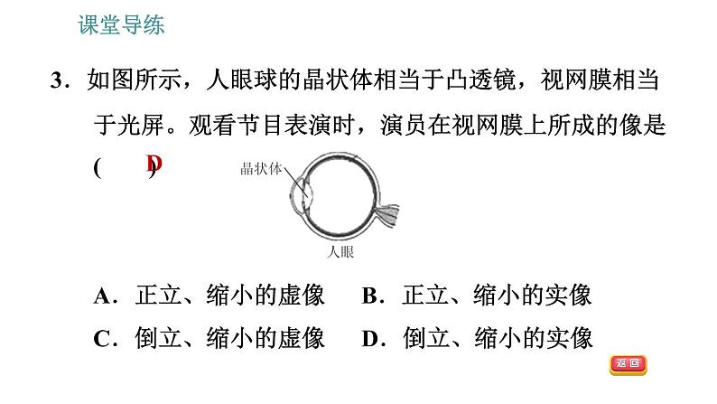 教科版八年级上册物理习题课件 第4章 4.6  神奇的眼睛06