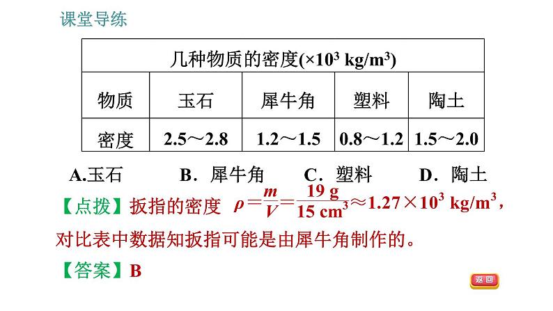 教科版八年级上册物理习题课件 第6章 6.4 活动：密度知识应用交流会07