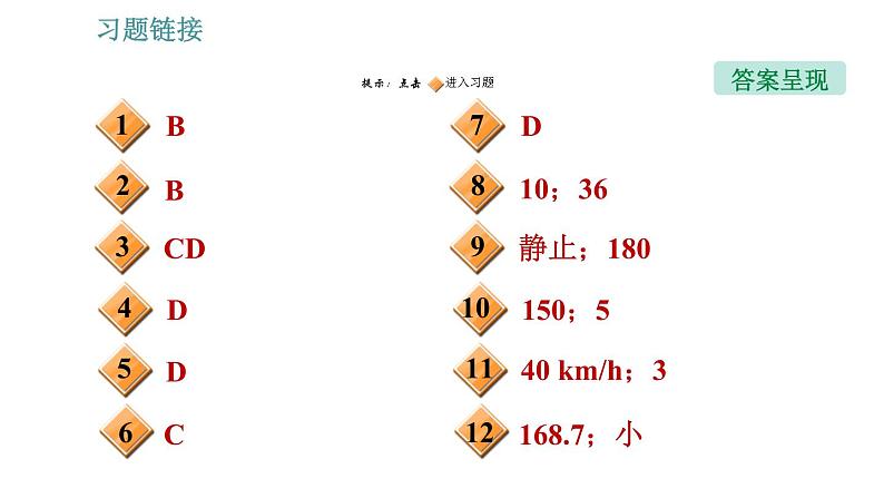 教科版八年级上册物理习题课件 期末提分练案 第1讲 第1课时  达标训练02