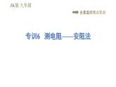 教科版九年级全一册物理习题课件 第五章 全章高频考点专训 专训6 测电阻——安阻法