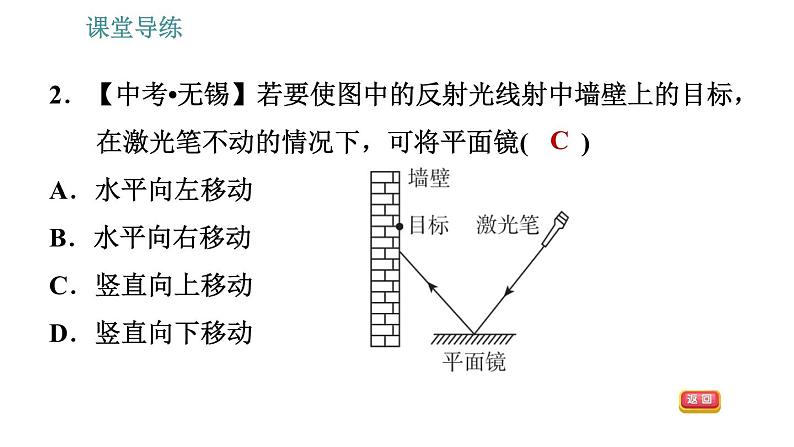 教科版八年级上册物理习题课件 第4章 4.3.2 平面镜、球面镜的应用第5页