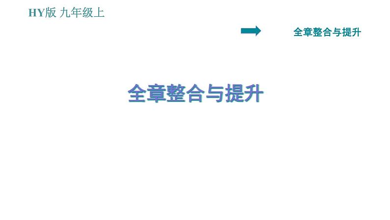 沪粤版九年级上册物理习题课件 第14章 全章整合与提升01