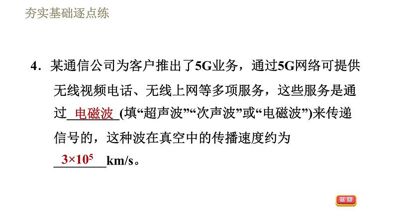 教科版九年级全一册物理习题课件 第十章 10.2电磁波的应用第7页