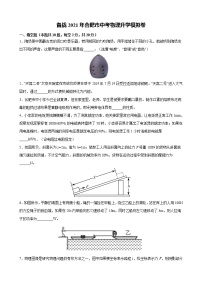 2021年安徽合肥中考物理猜题卷 含答案