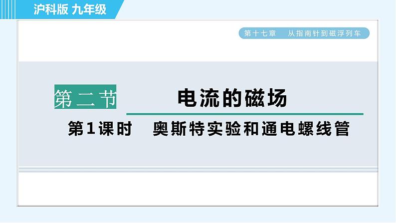 沪科版九年级全一册物理课件 第十七章 17.2.1奥斯特实验和通电螺线管第1页