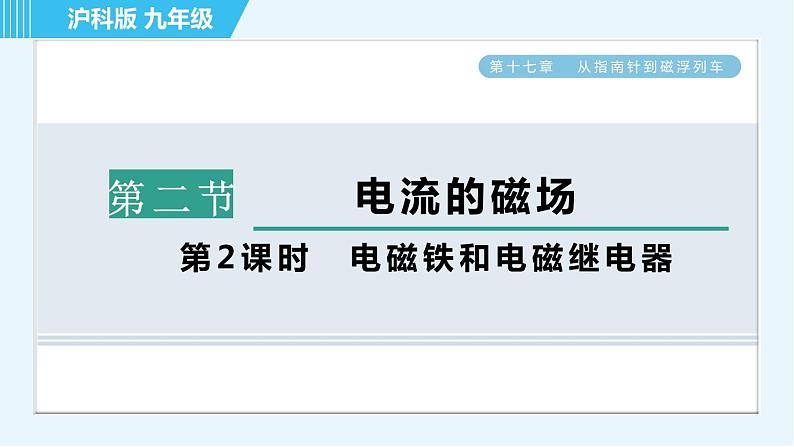 沪科版九年级全一册物理课件 第十七章 17.2.2电磁铁和电磁继电器01