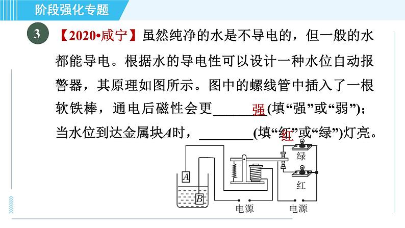 沪科版九年级全一册物理课件 第十七章 阶段强化专题（七） 专训2 电磁应用第7页