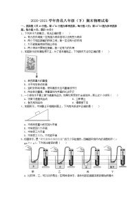 河北省沧州市青县2020-2021学年八年级下学期期末考试物理试题（word版 含答案）