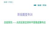 北師版八年級上冊物理習(xí)題課件 第5章 階段題型專訓(xùn)2 實(shí)驗(yàn)探究——光的反射定律和平面鏡成像特點(diǎn)