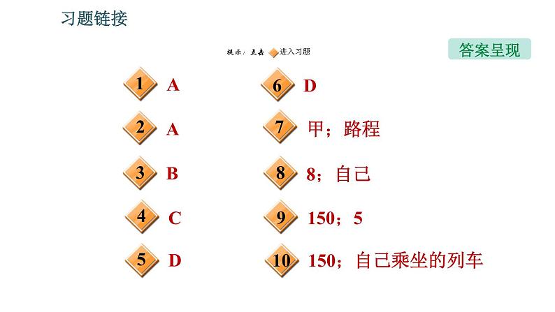 北师版八年级上册物理习题课件 期末提分练案 第2讲 物质的简单运动 第1课时　考点梳理与达标训练第2页