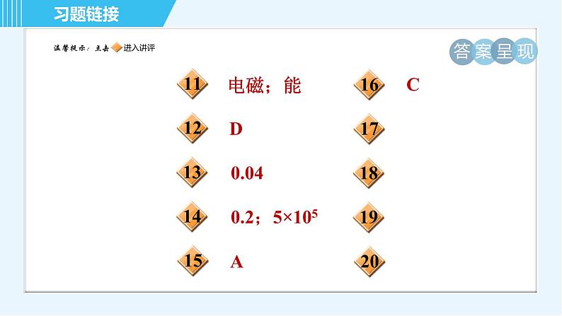 北师版九年级全一册物理习题课件 第15章 15.1电磁波03