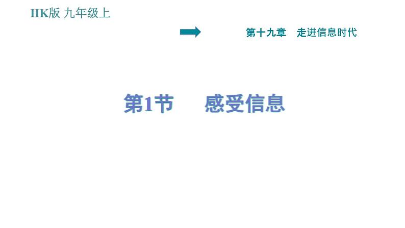 沪科版九年级上册物理课件 第19章 19.1  感受信息第1页