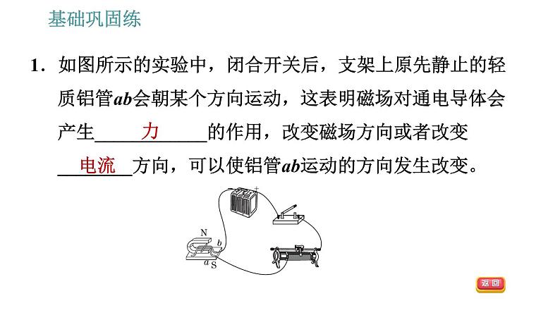 沪科版九年级上册物理课件 第17章 17.3  科学探究：电动机为什么会转动04