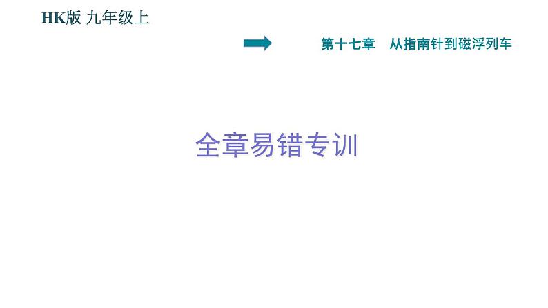 沪科版九年级上册物理课件 第17章 全章易错专训第1页