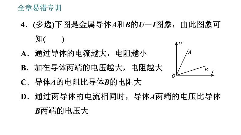 沪粤版九年级上册物理课件 全章易错专训第8页