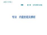 教科版九年級上冊物理課件 第1章 階段綜合專訓(xùn)   內(nèi)能的相關(guān)辨析
