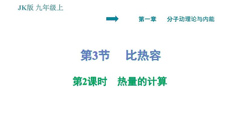 教科版九年级上册物理课件 1.3.2   热量的计算第1页