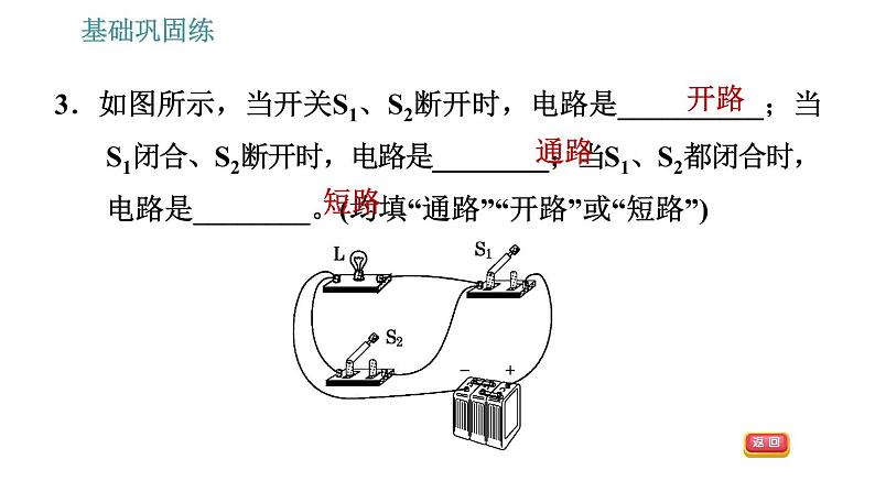 沪粤版九年级上册物理习题课件 第13章 13.2.1   电路的组成第6页