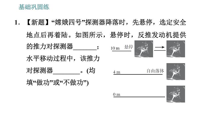 沪粤版九年级上册物理习题课件 第11章 11.1   怎样才叫做功第4页