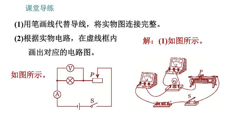 教科版九年级上册物理课件 第6章 6.4.2   测量小灯泡的电功率06