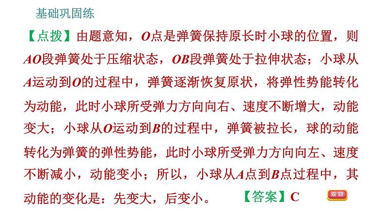 沪粤版九年级上册物理习题课件 第11章 11.4.2   机械能及其转化第5页