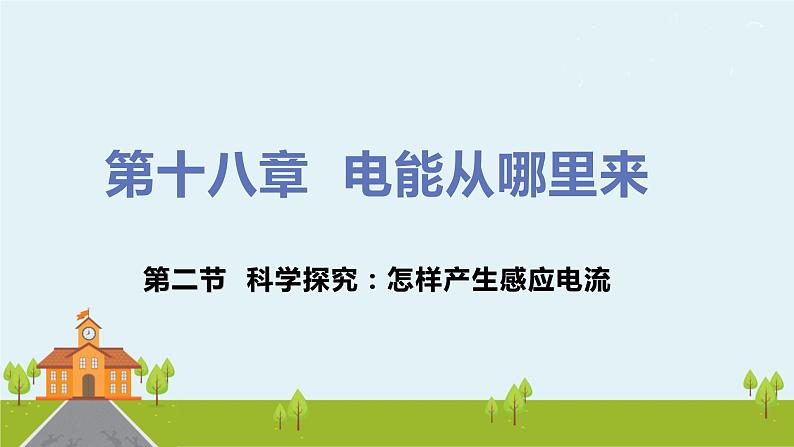 沪科版物理九年级全册 18.2《 科学探究：怎样产生感应电流》PPT课件+素材01