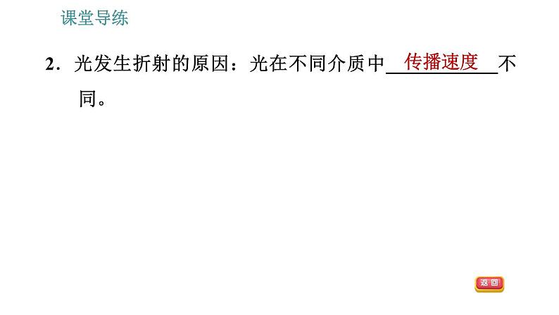 人教版八年级上册物理习题课件 第4章 4.4   光的折射05