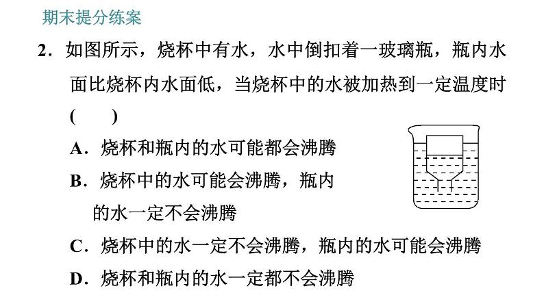 人教版八年级上册物理习题课件 期末提分练案 第3讲   第2课时   素养专项提升   专项1 研究物态变化的方法第4页