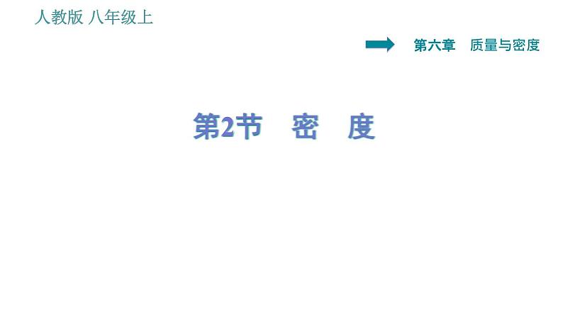 人教版八年级上册物理习题课件 第6章 6.2   密　度01