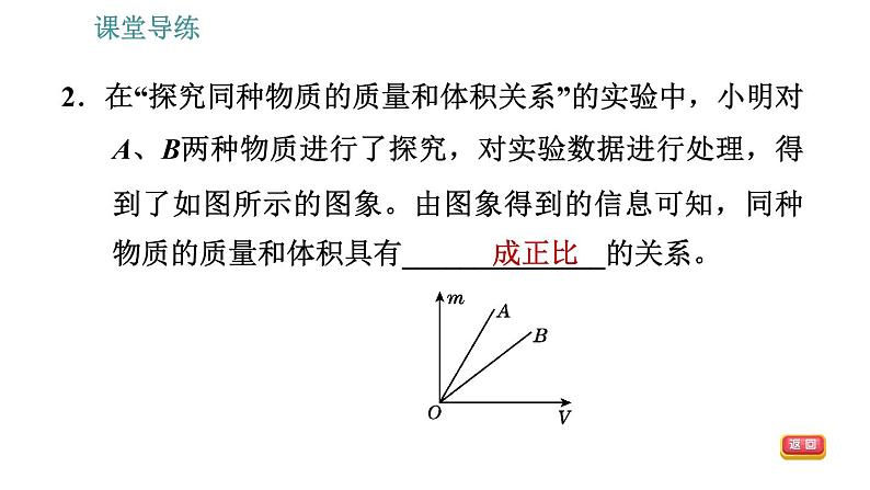 人教版八年级上册物理习题课件 第6章 6.2   密　度05