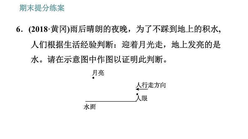 人教版八年级上册物理习题课件 期末提分练案 第4讲   第2课时   素养专项提升  专项1 关于光现象的作图08