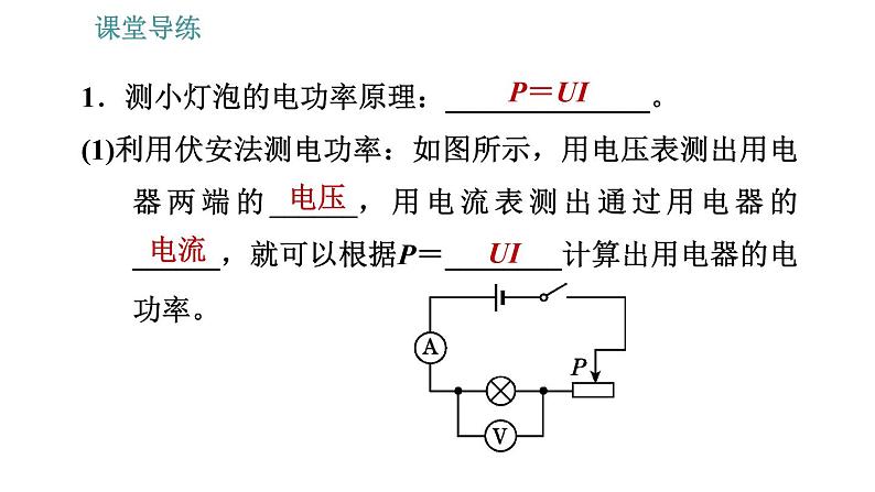 人教版九年级下册物理课件 第18章 18.3   测量小灯泡的电功率003