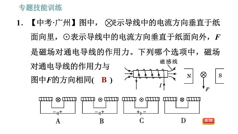 沪粤版九年级下册物理课件 第17章 专训（二）  电与磁的探究与应用0第3页