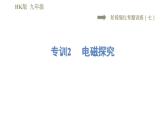 沪科版九年级下册物理习题课件 第17章阶段强化专题训练（七）专训2 电磁探究