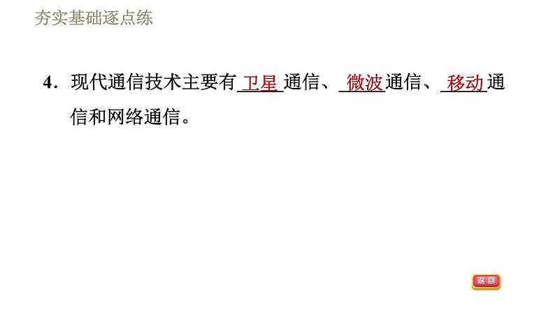 沪科版九年级下册物理习题课件 第19章 19.3踏上信息高速公路第8页