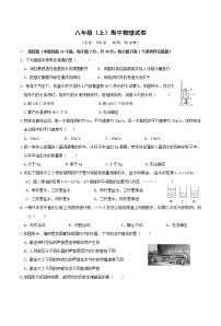 北师大版物理八年级上册 期中物理试卷（10）(有答案）