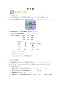 2021年上海市新初三暑期物理衔接 讲与练 第7讲 浮力（2）学案