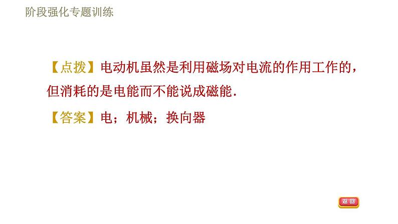 苏科版九年级下册物理课件 第16章 16.5阶段强化专题训练  专训1  磁场对电流的作用第4页