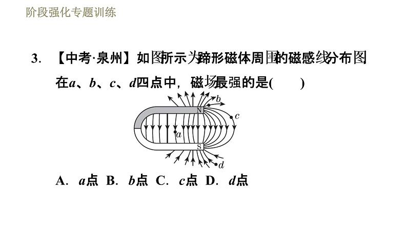 苏科版九年级下册物理课件 第16章 16.1阶段强化专题训练  专训2  磁感线和地磁场第6页