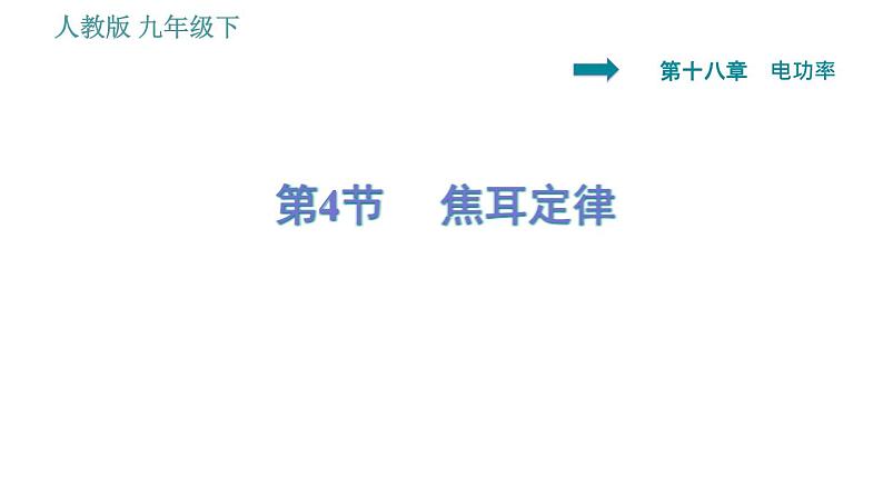 人教版九年级下册物理课件 第18章 18.4   焦耳定律001