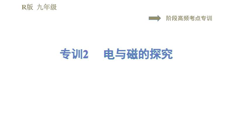 人教版九年级下册物理习题课件 第20章阶段高频考点专训    专训2    电与磁的探究01