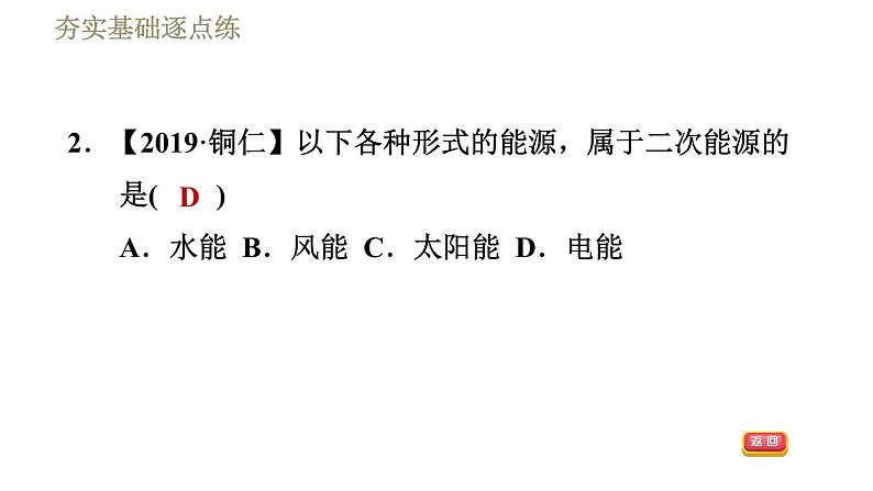 人教版九年级下册物理习题课件 第22章 22.1能源04