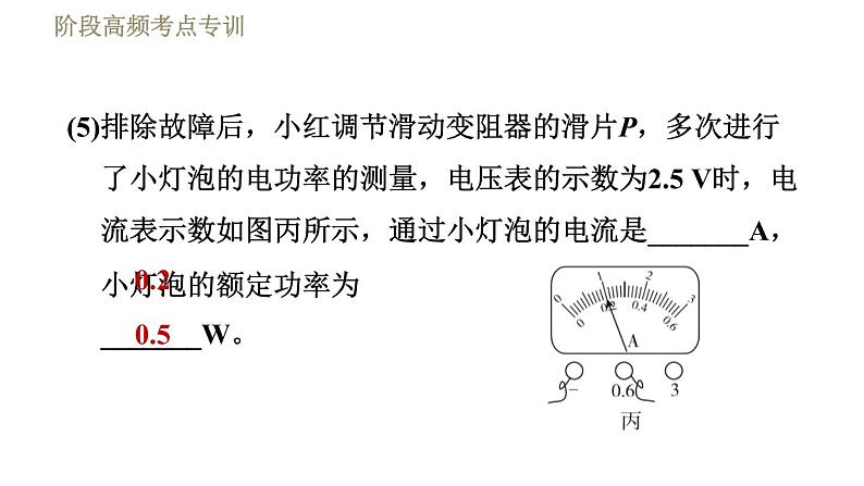 人教版九年级下册物理习题课件 第18章 阶段高频考点专训      专训1    测量小灯泡的电功率07