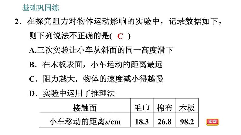 沪粤版八年级下册物理课件 第7章 7.3.1   牛顿第一定律008