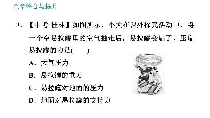 沪粤版八年级下册物理课件 第8章 全章整合与提升0第7页