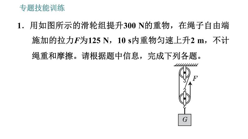 沪科版八年级下册物理课件 第10章 专训（四）   功、功率、机械效率的综合计算04